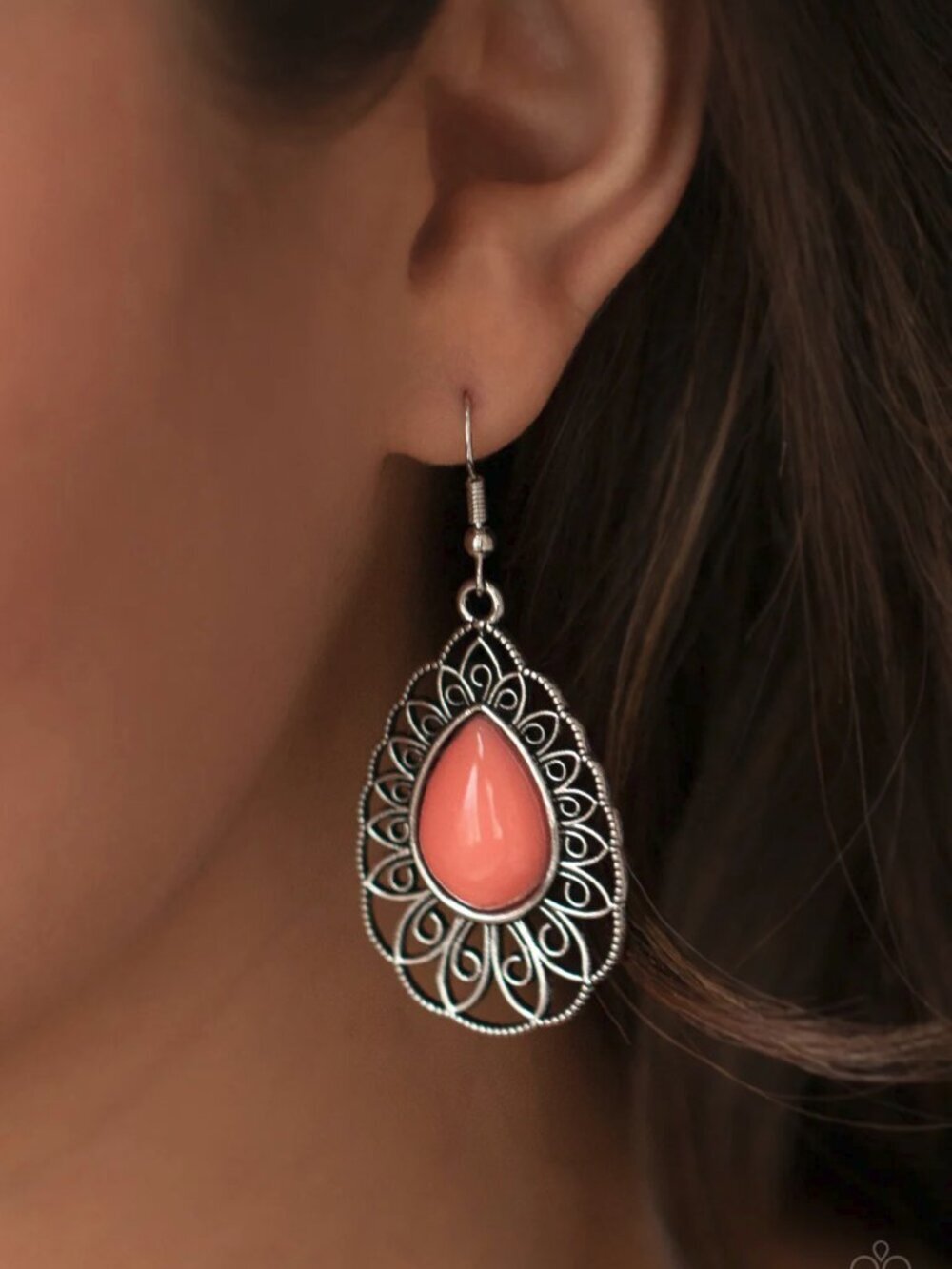 Paparazzi Jewelry Accessories - Dream STAYCATION - Orange Earrings - Vintage